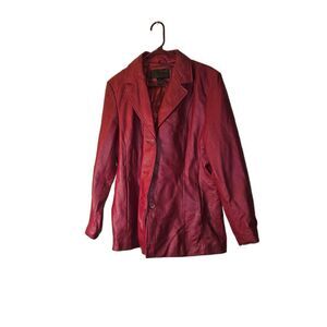 SIENA Red Leather Jacket Soft Size 14